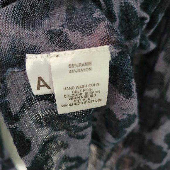 Semi-sheer open front navy LOFT cardigan Size L - Picture 5 of 5